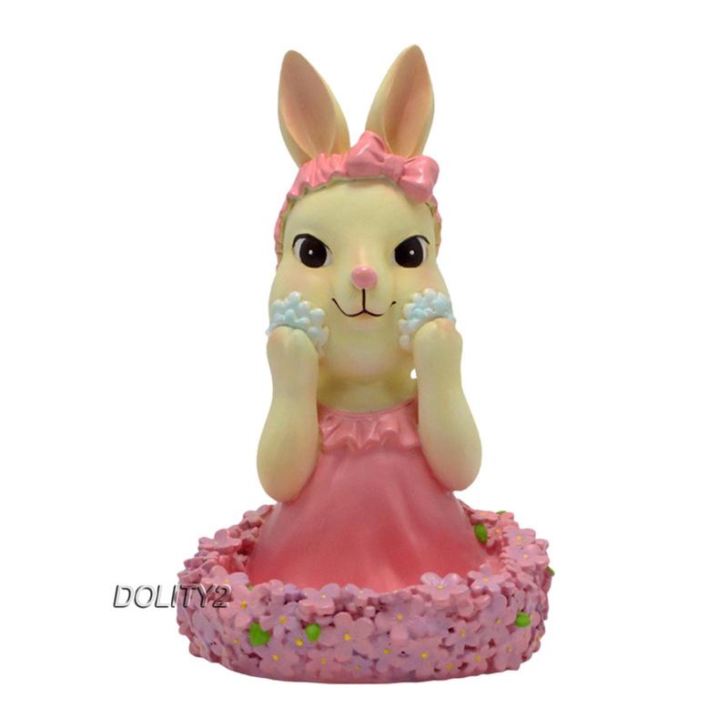 [Dolity2] Khay Đựng Trang Sức Hình Thỏ Bằng Nhựa Resin Hiện Đại Cho Phòng Khách Văn Phòng