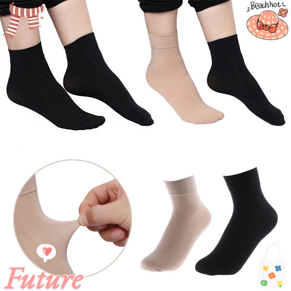 Set 1 / 5 / 10 Đôi Vớ Giữ Ấm Bằng Nylon Chống Trượt