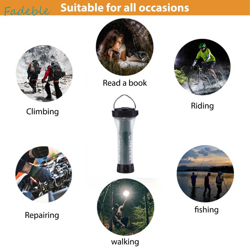 Đèn Pin Cắm Trại &amp; Săn Bắn 2 Trong 1 7H 250LM