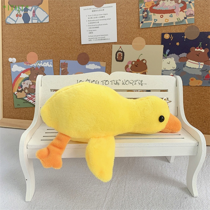 1 Móc Khóa Vịt Nhồi Bông Đang Nằm Dễ Thương Mới