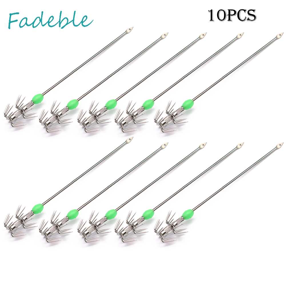 Bộ 10 Chiếc Móc Câu Hình Con Mực Phát Sáng Trong Bóng Tối