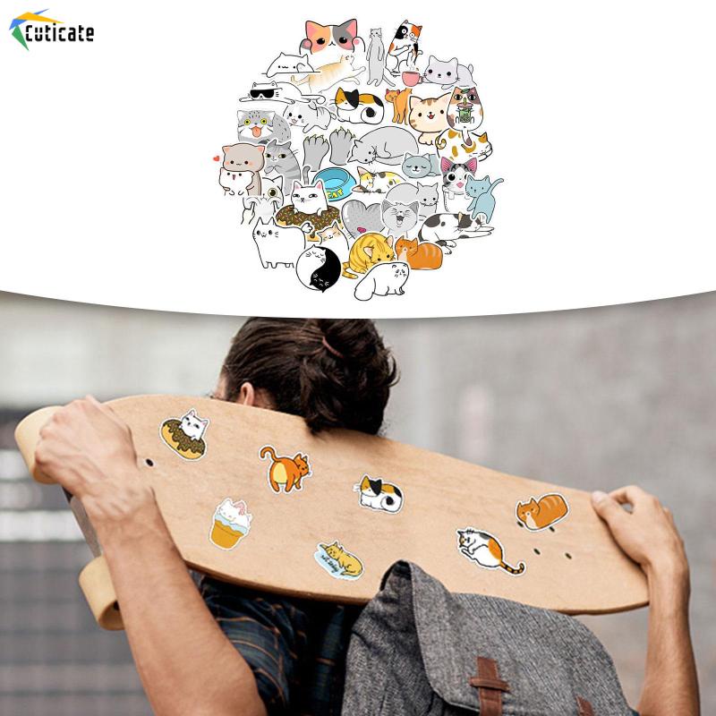 50 Miếng Dán Hình Mèo Vui Nhộn Dễ Thương Cho Thanh Thiếu Niên