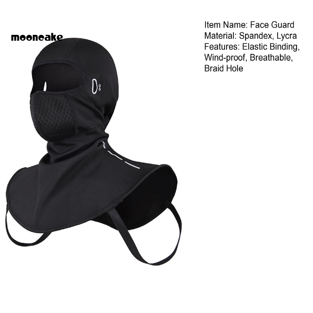 &lt; Mooncake &gt; Mặt Nạ Bảo Vệ Mặt Không Phai Mềm Mại Phản Quang Bảo Vệ Khi Đi Xe Đạp Trượt Tuyết Unisex