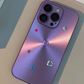 Ốp Điện Thoại PC Cứng Đính Đá 3D Chống Sốc Cho iPhone 14 Pro Max 11 12 13 Pro Max 14 Plus