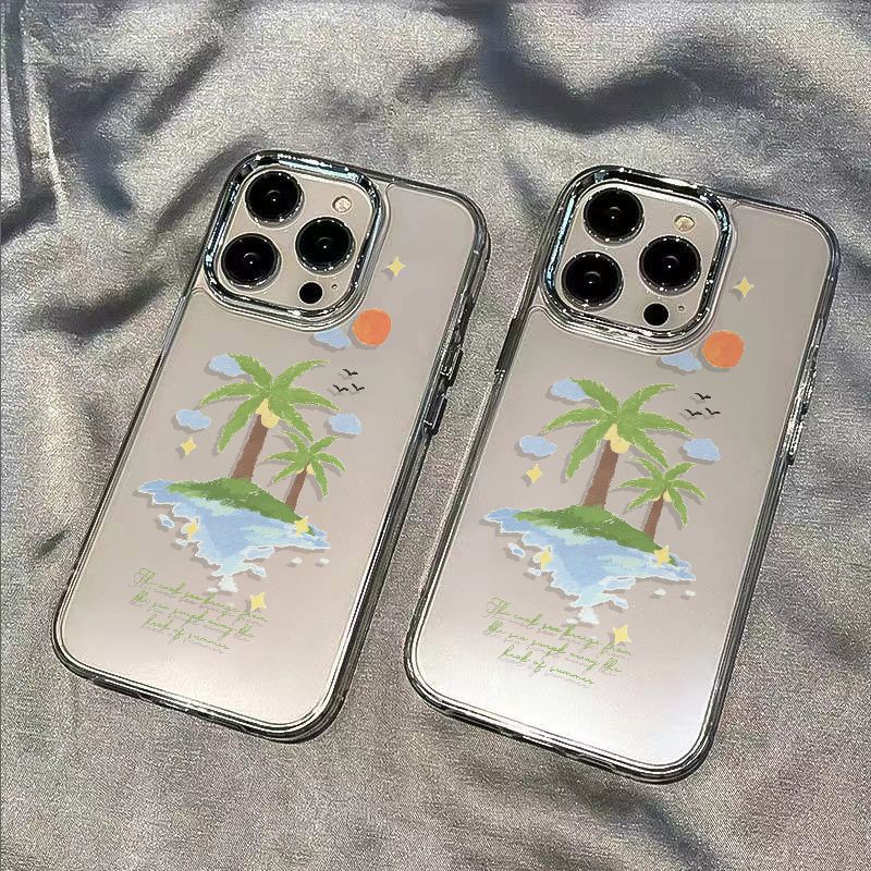 ✅Ốp Điện Thoại Dẻo Họa Tiết Trái Dừa Đơn Giản Chống Sốc Thời Trang Cho iPhone12plus813 Max117 14pro