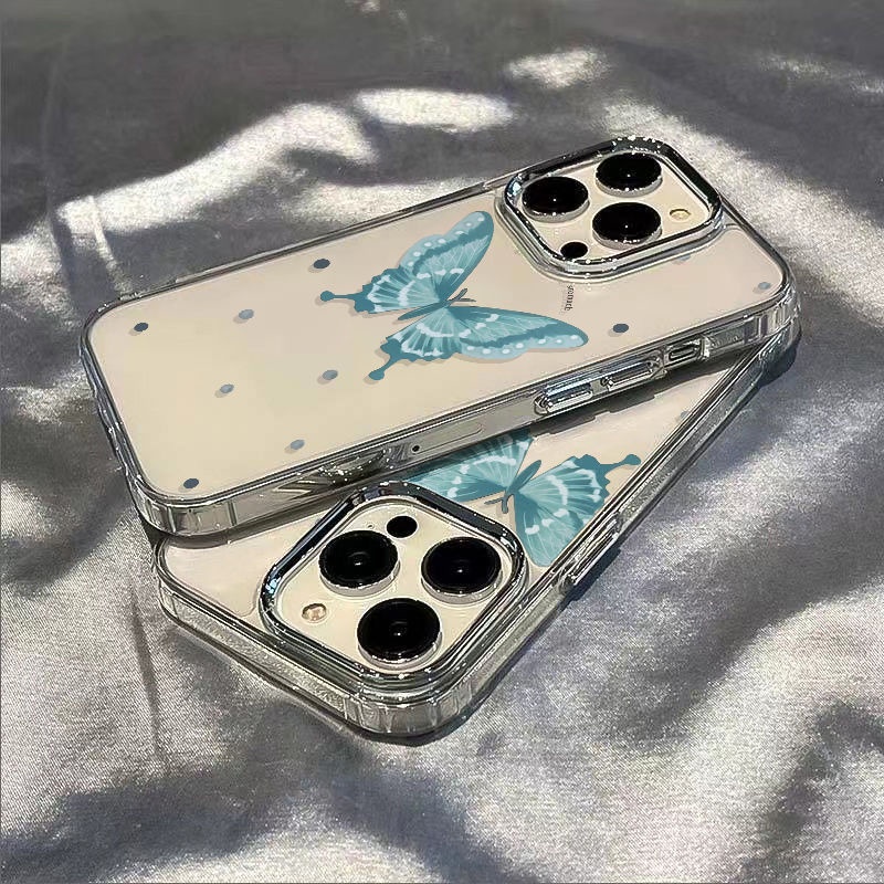 ✅Ốp Điện Thoại Dẻo Họa Tiết Bươm Bướm Đơn Giản Thời Trang Chống Sốc Cho Iphone12 Apple max7 13plus8 / 14pro11xs J2K9