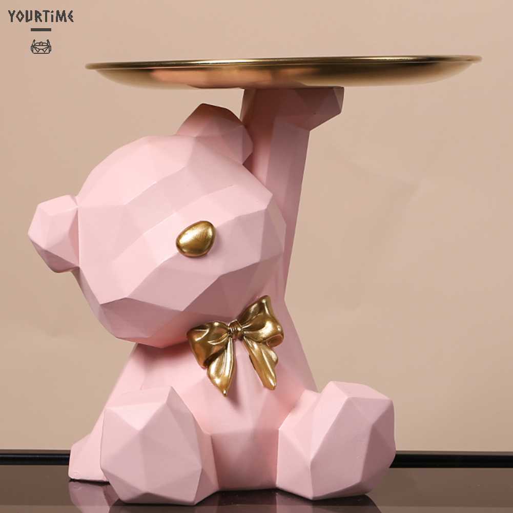 Giá Đỡ Chìa Khóa Bằng Resin Khắc Hình Gấu Độc Đáo Trang Trí Nhà Cửa