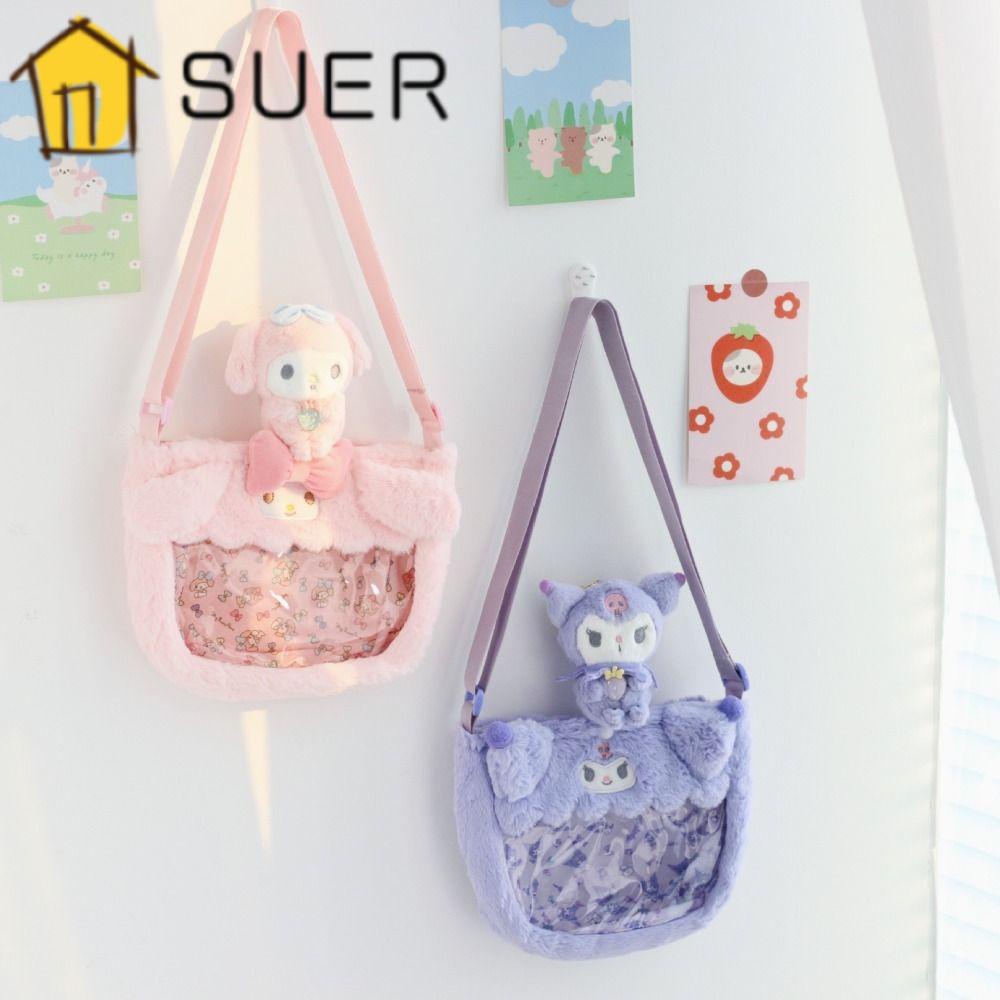 Túi Đeo Chéo Hình Cinnamoroll Kuromi Nhồi Bông Dễ Thương Phong Cách Nhật Bản