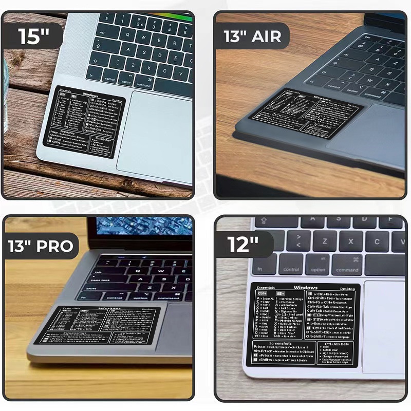Nhãn Dán Phím Tắt Ngắn Tự Dính Nhiều Màu Trong Suốt Thông Dụng Cho PC Laptop