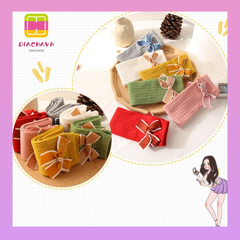 Vớ Cotton Giữ Ấm Màu Sắc Đơn Giản Thời Trang Thu Đông Cho Bé