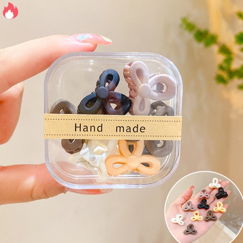 Set 10 Kẹp Tóc Nơ Nhiều Màu Sắc Ngọt Ngào Thời Trang Cho Bé Gái