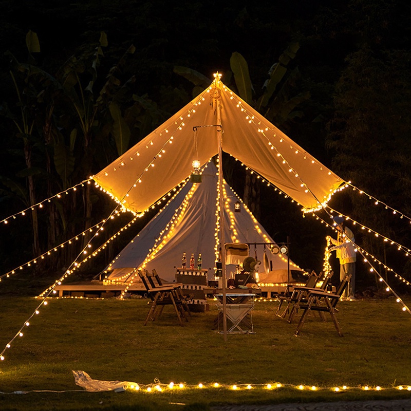 Dây Đèn Led 100 Bóng Hình Quả Cầu Pha Lê Chống Nước Sử Dụng Năng Lượng Mặt Trời