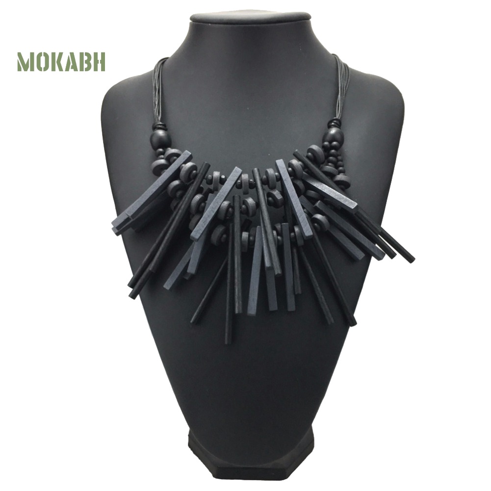 [Mok Abh] Vòng Cổ Kết Hạt Gỗ Châu Phi