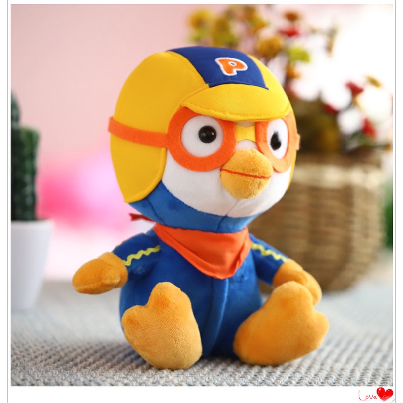 23cm Đồ chơi thú bông hình nhân vật hoạt hình Hàn Quốc chim cánh cụt Pororo/Petty/Eddy/Crong/Loopy/Poby