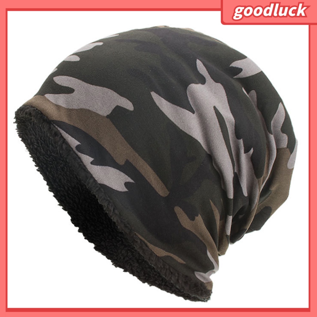 [GLO] Mũ Beanie Mùa Đông Baggy Lông Cừu Mềm Nhẹ Thoáng Khí Co Giãn Phối Màu Tương Phản Chống Lạnh Họa Tiết Rằn Ri Cho Nam Mặ