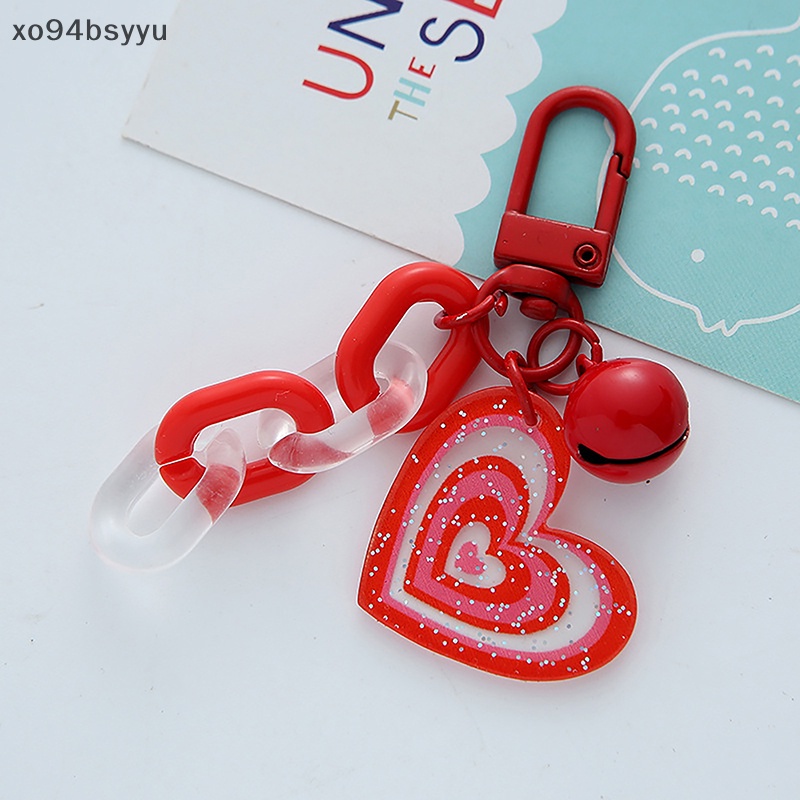 Móc Khóa Xe Hơi xo94bsyyu Hình Trái Tim Bằng Acrylic Dễ Thương