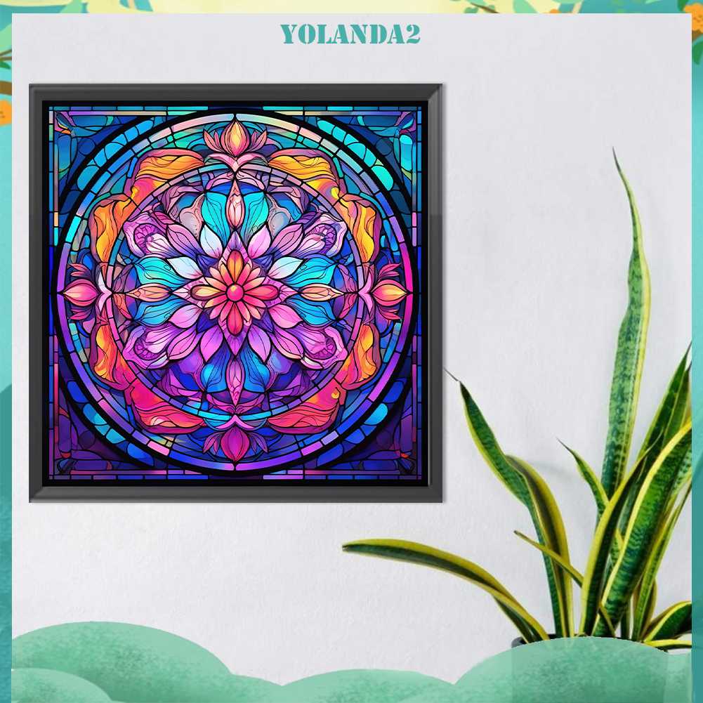 Bộ Tranh Đính Đá 5D Họa Tiết Hoa Văn Mandala Độc Đáo DIY Dùng Trang Trí Nhà Cửa