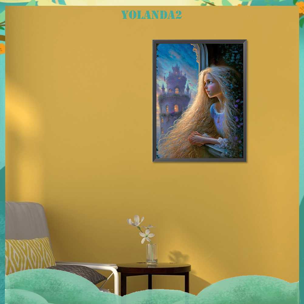 Tranh Đính Đá Kim Cương Toàn Bộ 5D DIY Hình Vẽ Cô Gái Trang Trí Nhà Cửa