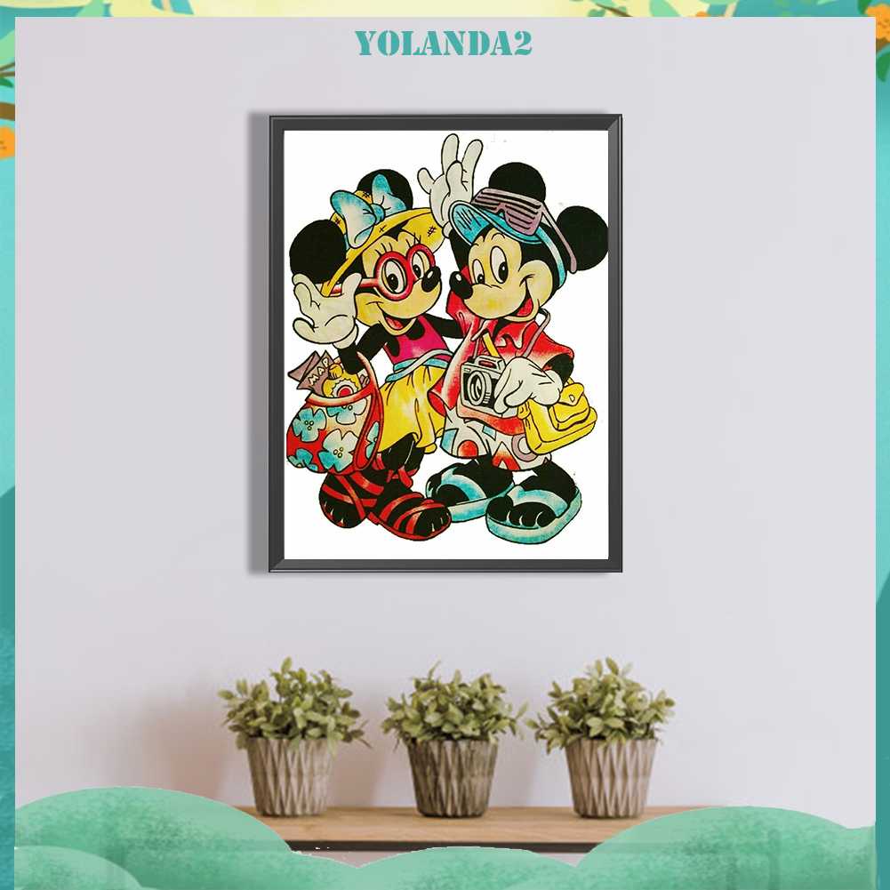 Tranh Đính Đá Kim Cương Toàn Bộ 5D DIY Hình Vẽ Chuột Mickey