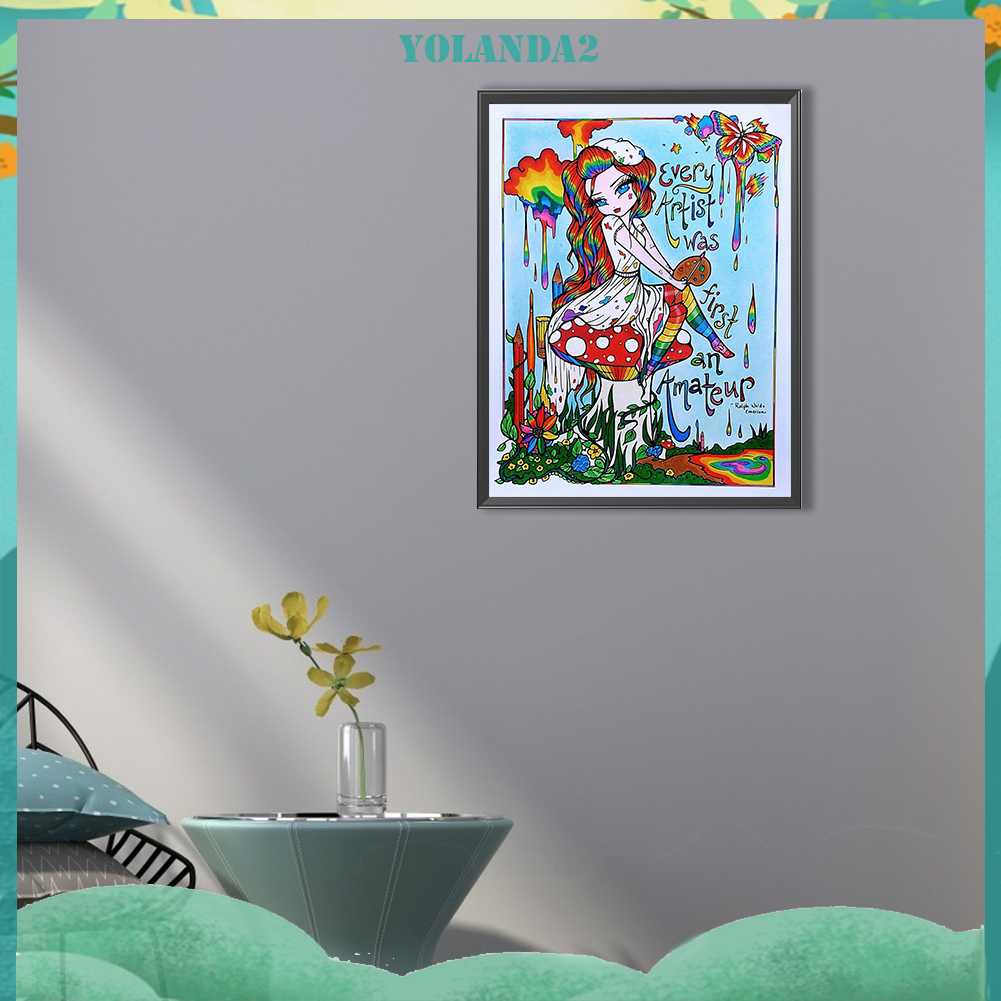 Tranh Đính Đá Kim Cương Toàn Bộ 5D DIY Hình Vẽ Cô Gái Trang Trí Nhà Cửa