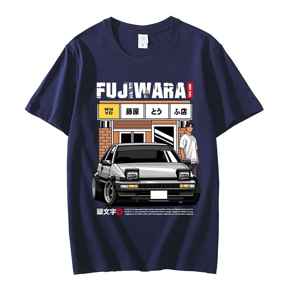 Áo nam Ngắn Tay In Hình Xe Đua Ae86 Sáng Tạo R34 Skyline Gtr Jdm