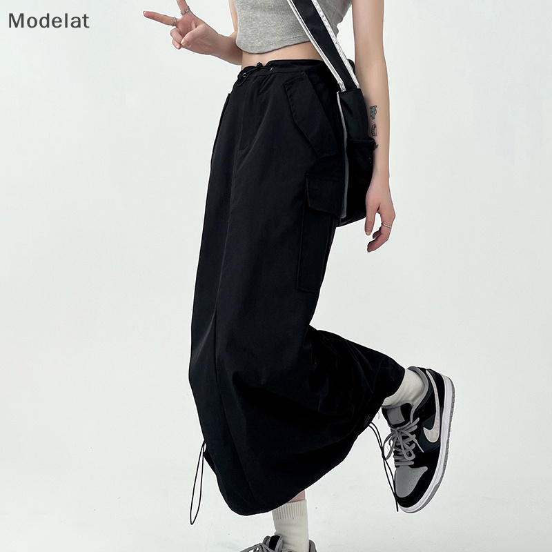 Mfc Chân Váy Dáng Chữ A Phối Túi Lớn Và Dây Rút Thời Trang Mùa Hè Cho Nữ