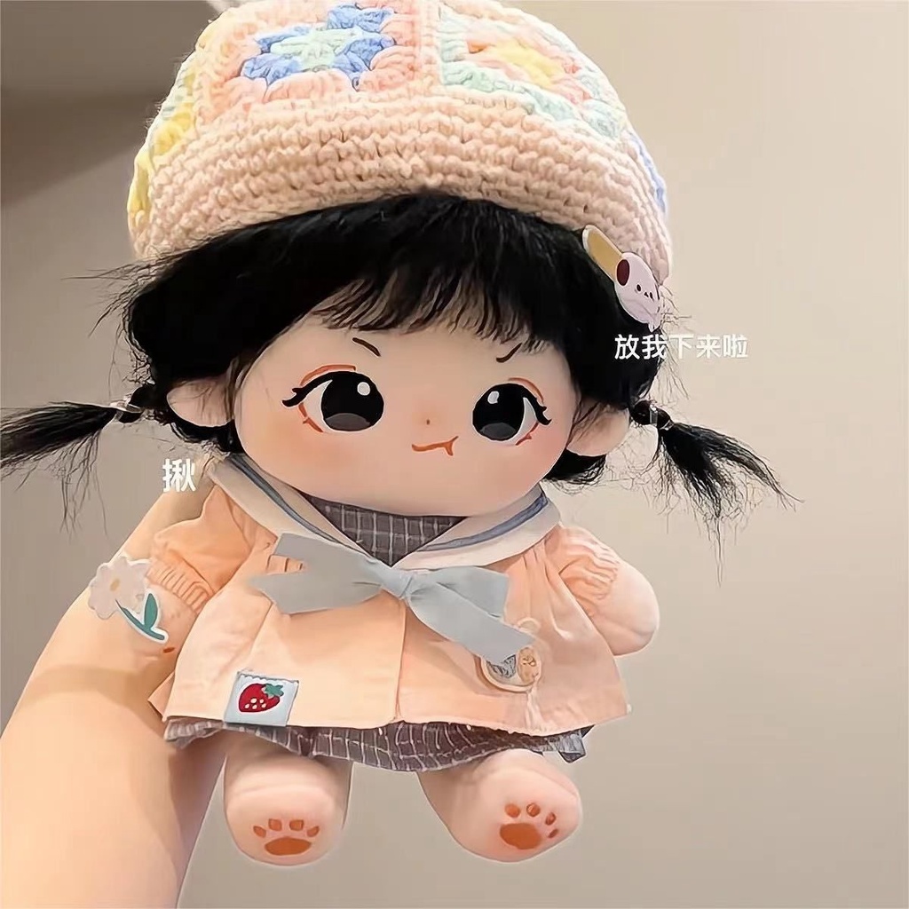 Búp Bê Đồ Chơi Nhồi Bông Cotton Cứng 20cm Đáng Yêu Dành Cho Nữ