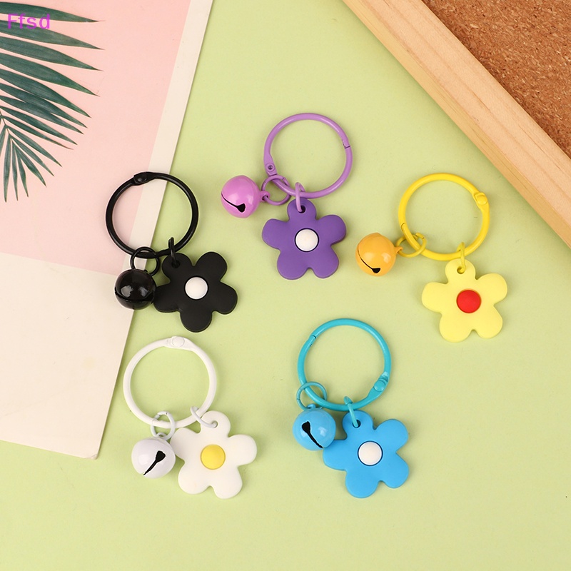 {Ffsd} Móc Chìa Khóa Hình Hoa Nhỏ Nhiều Màu Sắc Phong Cách Hàn Quốc Dành Cho Nữ