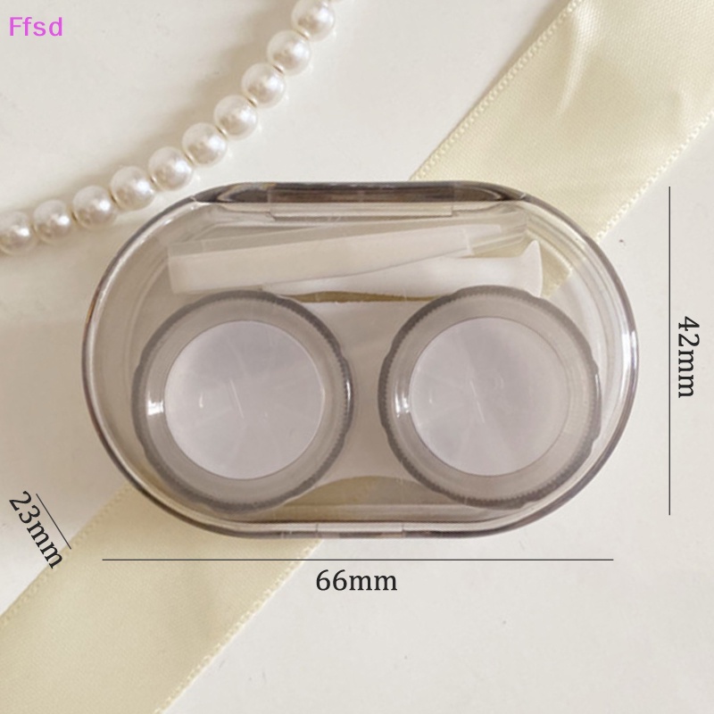 {Ffsd} Hộp Đựng Kính Áp Tròng Màu Trong Suốt Đơn Giản Nhỏ Gọn Thời Trang Vintage Niche Companion Cho Học Sinh * Bán Chạy