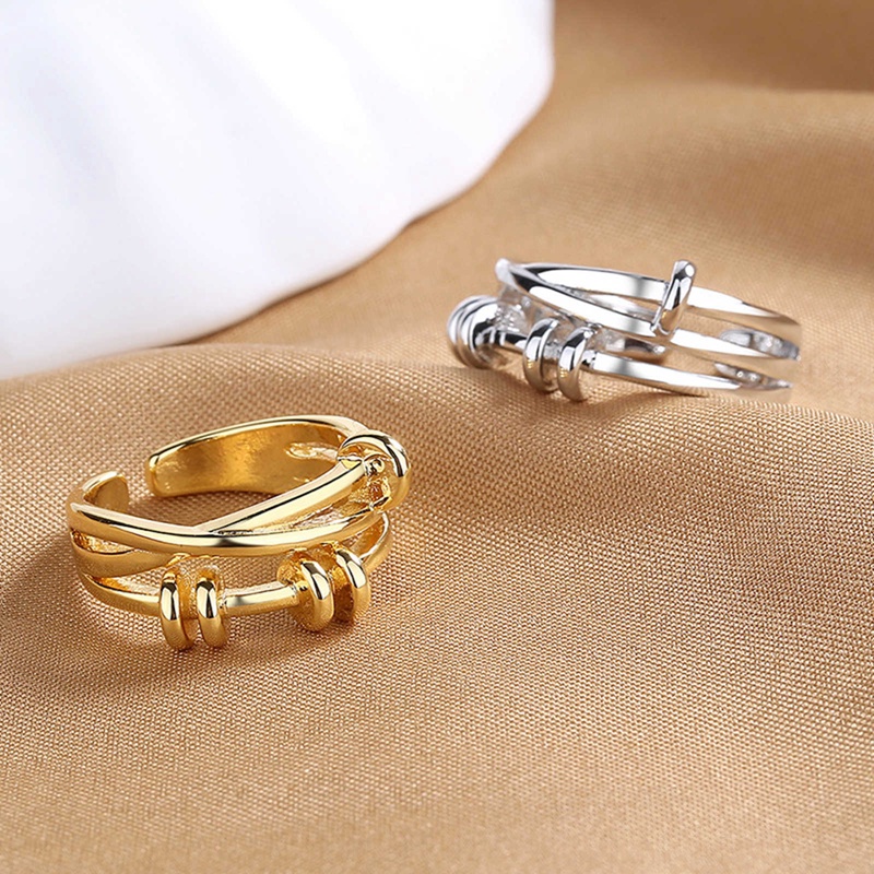 Ygt Nhẫn Hở Bằng Thép Không Gỉ Phong Cách Punk Đơn Giản Cho Nữ