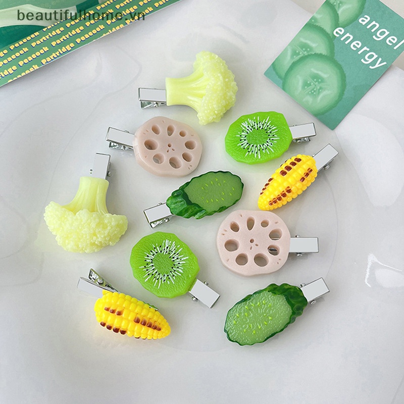 1 Kẹp Tóc Hình Rau Củ Mini Dễ Thương Cho Bé Gái