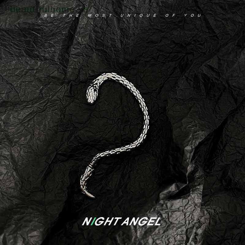 [beautifulhome] Bông Tai Dạng Kẹp Hình Rắn / Động Vật Hình Học Phong Cách Punk Cổ Điển Cá Tính Dành Cho Nữ Dự Tiệc Hàng Ngày [beauty]