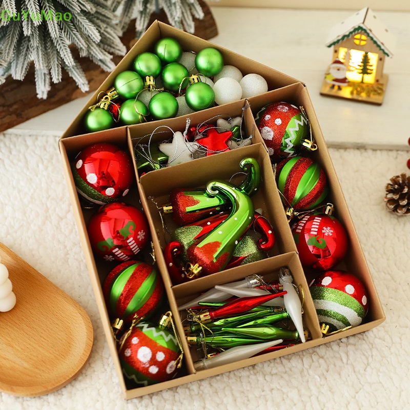 [cxGUYU] Set 70 Quả Châu Xốp Lấp Lánh Trang Trí Cây Thông Noel