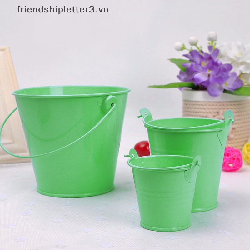 Xô Kim Loại Mini Đựng Kẹo Nhiều Màu Trang Trí Tiệc Cưới DIY