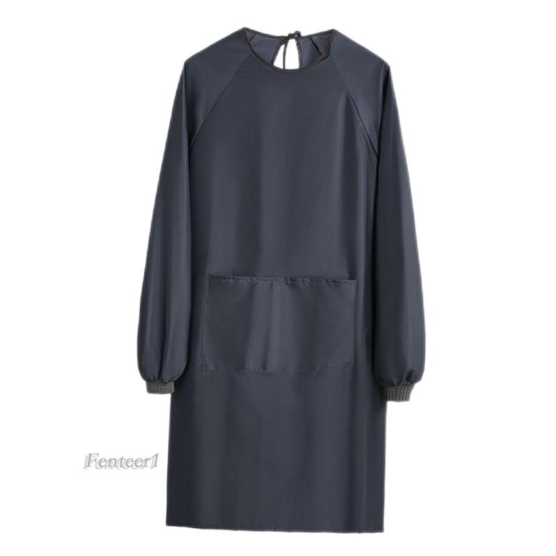 [Fenteer1] Áo Khoác Chống Nước Tay Dài Có Túi Màu Đen