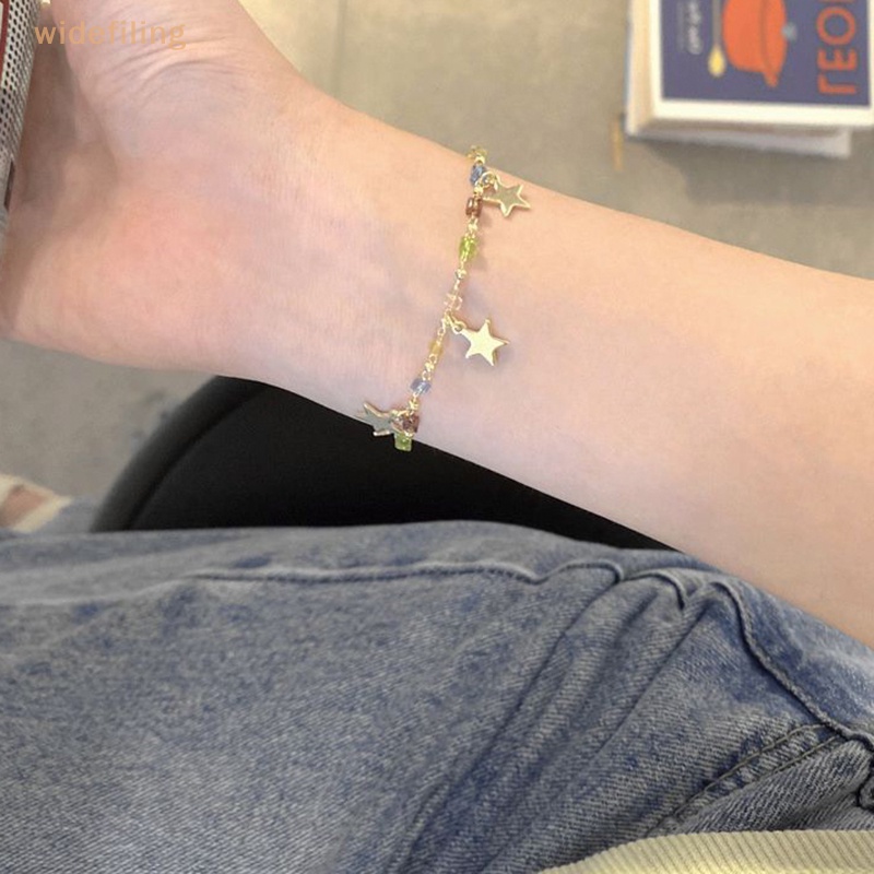 Vòng Tay Chuỗi Hạt Pha Lê Nhiều Màu Phong Cách Vintage Thời Trang Cho Nữ