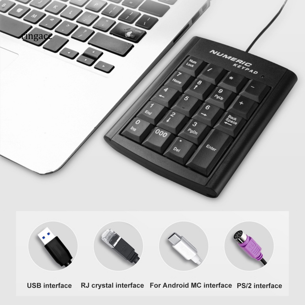 Bàn Phím Số Mini 19 Phím Có Dây Không Gây Tiếng Ồn Dùng Cho Văn Phòng