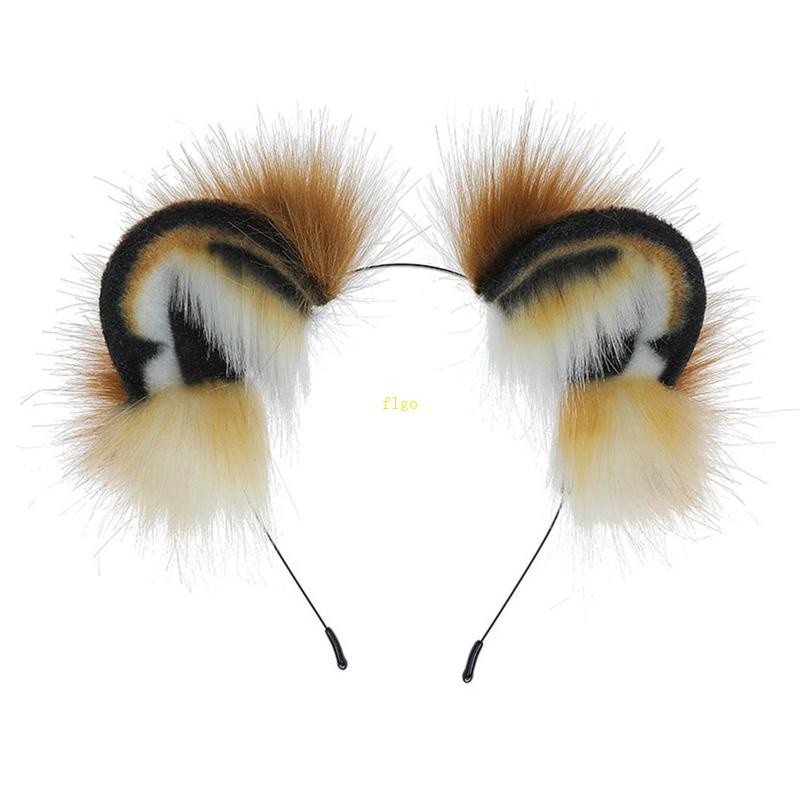 Flgo Băng Đô Cài Tóc Rửa Mặt / Trang Điểm Hình Tai Mèo / Hổ Siêu Bền Dễ Thương Cho Nữ
