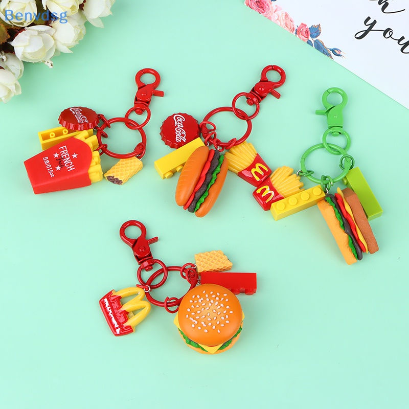 Benvdsg > Móc Khóa Hình Bánh Hamburger Khoai Tây Chiên Bánh Quy Ba Lô Sáng Tạo Dễ Thương Làm Quà Tặng Cho Học Sinh