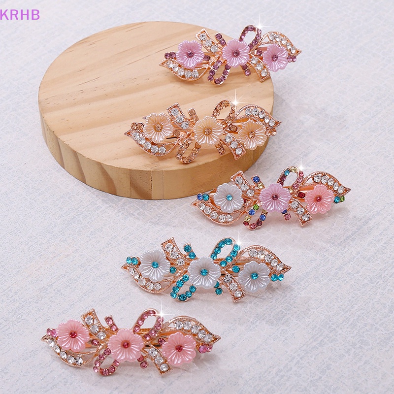 Kẹp Tóc Hình Hoa Đính Đá Thời Trang Cho Nữ Mới
