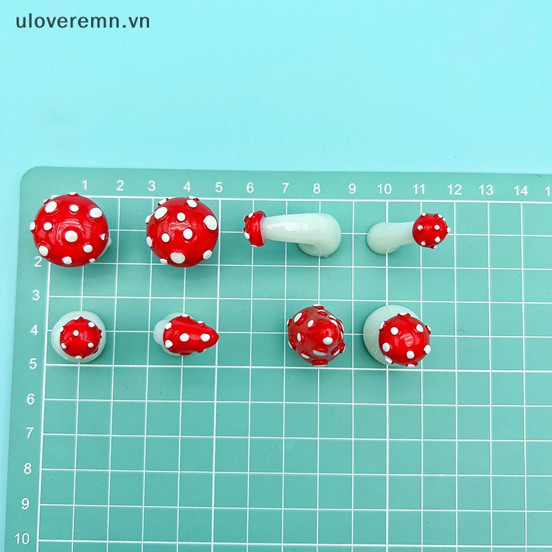Uloveremn Bộ 2 Tượng Nấm Nhỏ Phát Sáng Trang Trí Tiểu Cảnh