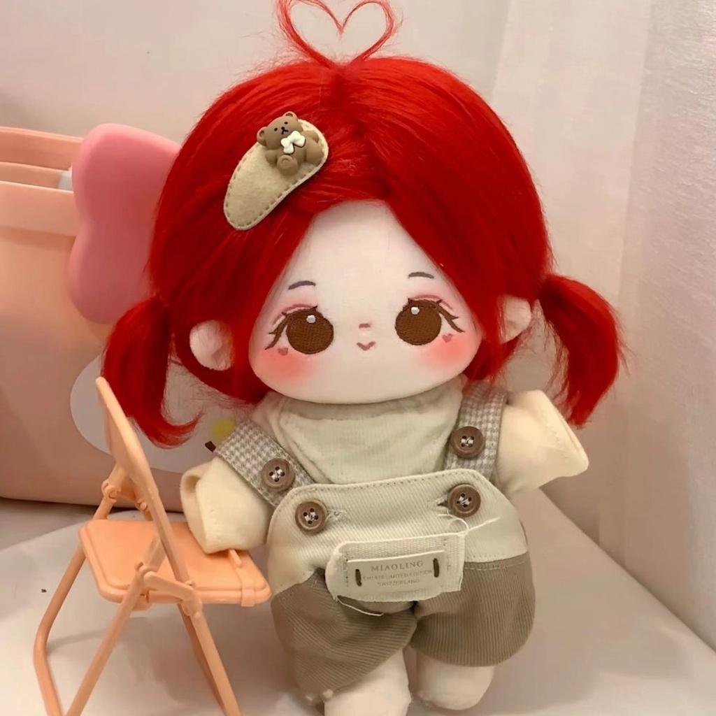 Búp Bê Nhồi Bông Vải Cotton 20cm Thiết Kế Dễ Thương Cho Bé Gái