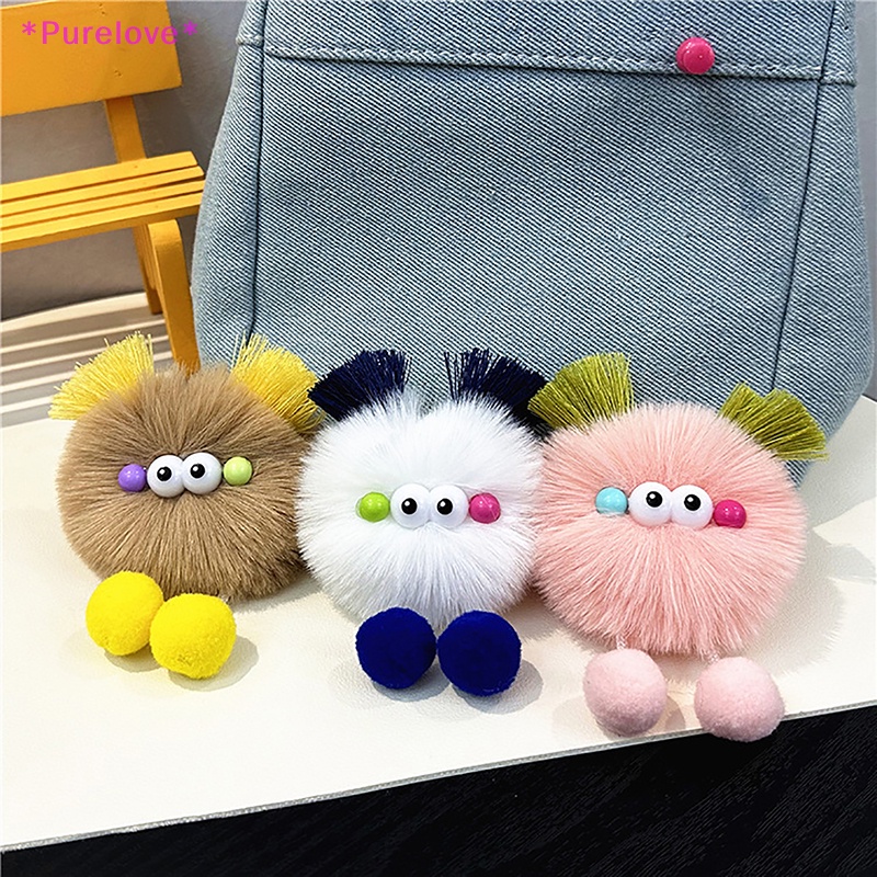 1 Móc Khóa Lông Xù Nhỏ Xinh Đáng Yêu Cho Chìa Khóa Xe Hơi Mới