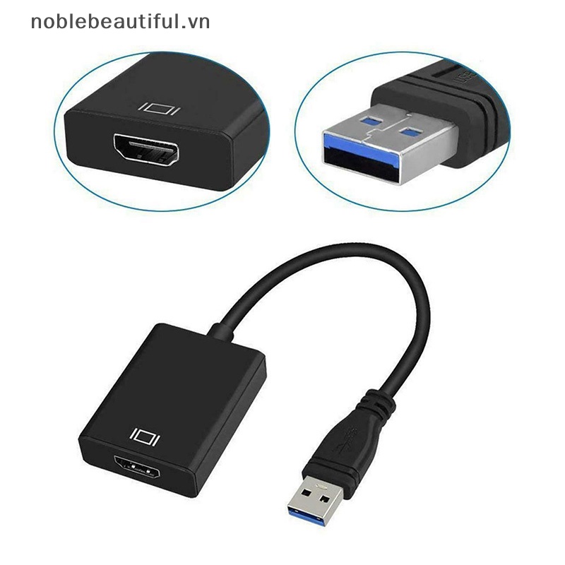 Cáp ChuyểN ĐổI Âm Thanh / Video USB 3.0 Sang Vga Cho Windows 7 / 8 / 10 PC 1080P