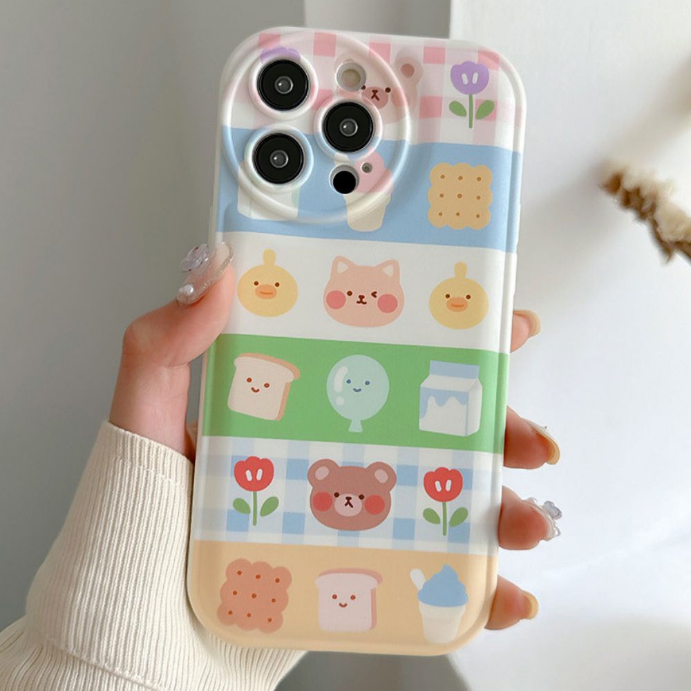 Ốp Điện Thoại TPU Mềm Chống Sốc In Hình Thú Hoạt Hình Dễ Thương Cho IPhone 11 14 13 12 Pro Max