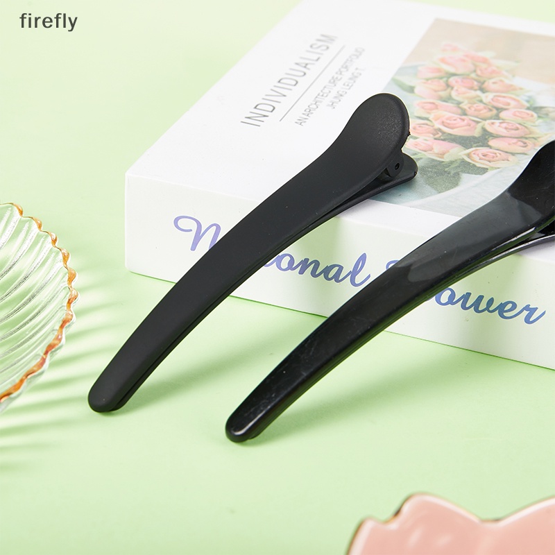 Set 5 Kẹp Mỏ Vịt Bằng Nhựa Màu Đen Nhám Chuyên Dụng Cho Salon Làm Tóc DIY