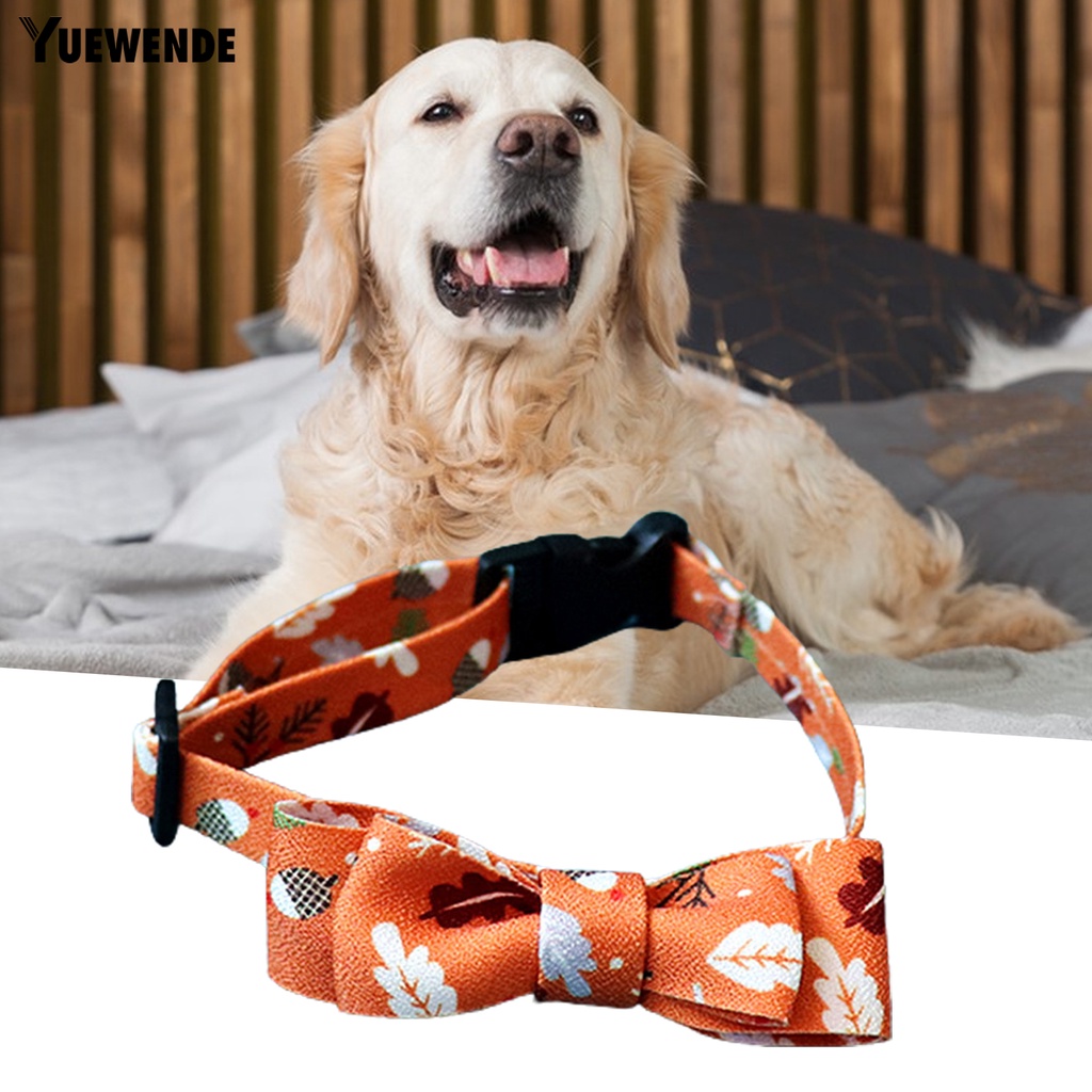 Yq.e Vòng Cổ Polyester Thắt Nơ Nhiều Màu Sắc Chống Mài Mòn Dễ Tháo Gỡ Trang Trí Vòng Cổ Cún Cưng