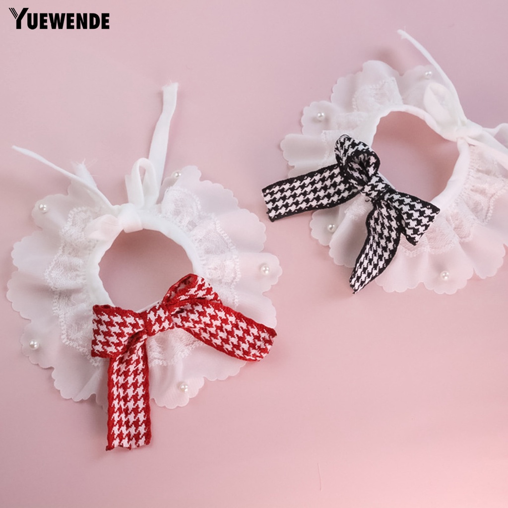 Yq.e Khăn Choàng Cổ Thắt Nơ Viền Ren Mềm Mại Thoải Mái Độ Ổn Định Cao Trang Trí Bên Ngoài Cho Thú Cưng