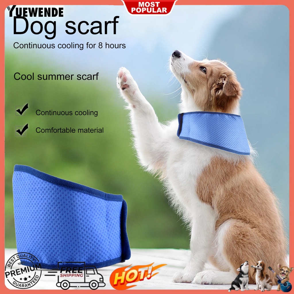 Yq.e Khăn Choàng Cổ Hình Tam Giác Làm Mát Thoáng Khí Có Thể Điều Chỉnh Nhiệt Độ Thời Tiết Mùa Hè Cho Thú Cưng