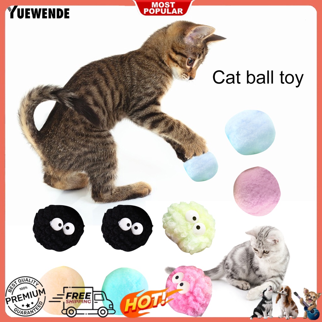 Hộp 8 Quả Bóng Lông Nhung Mềm Mại Đàn Hồi Cao Chống Cắn Tương Tác Huấn Luyện Thú Cưng